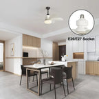 🌬️Surprise Price: Only £16.99!!🔥SmartBreez™ 40W LED Ceiling Fan Light – 20.5” Ultra-Quiet with Remote 🎯 | E27 + FREE B22 Adapter 🔌 | For Bedroom 😴, Kitchen 👩‍🍳 & Garage 🛠️ – UK Ready! 🇬🇧