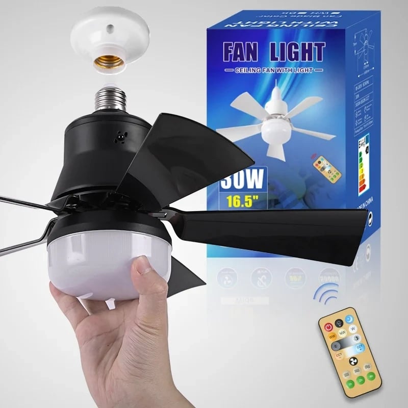🌬️Surprise Price: Only £16.99!!🔥SmartBreez™ 40W LED Ceiling Fan Light – 20.5” Ultra-Quiet with Remote 🎯 | E27 + FREE B22 Adapter 🔌 | For Bedroom 😴, Kitchen 👩‍🍳 & Garage 🛠️ – UK Ready! 🇬🇧