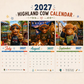 ⏳💥Final 3 hours-￡6.99!!🐮2027 Funny Highland Cow Wall Calendar | A4 Hanging Calendar | Designed by Isabel Kline