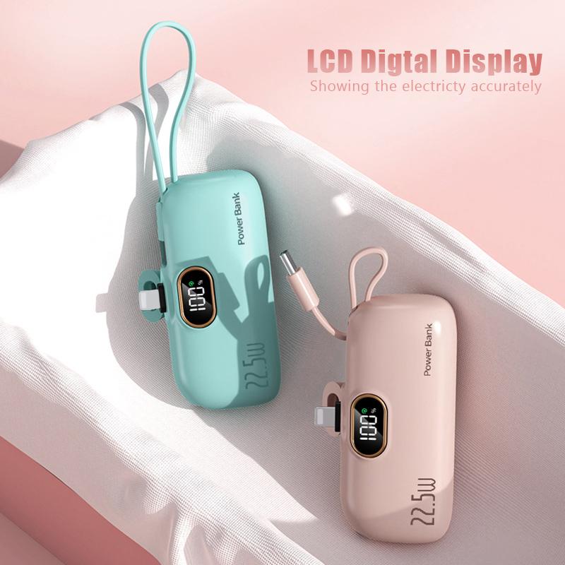 🔋✨FLASH SALE👍5000mAh Mini Portable Charger Power Bank for phone 2