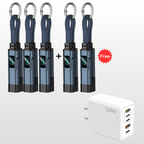 🎁💥LAST DAY SPECIAL PRICE!-￡7.99!!🔌4-in-1 Charging Cable with Digital Display & Keychain – Fast-Charging, Kink-Resistant & Compact
