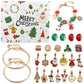 🎅Christmas Gift idea 50% OFF 🎁24-Day Christmas Bracelet Advent Calendar – DIY Jewelry-Making Kit for Girls