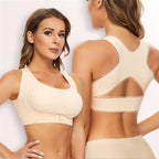 🎁🔥Last day sale 50% OFF⏳👍✨Cross Back Front Closure Wireless Posture Support Bra– All-Day Comfort, Breathable & Summer-Ready 💕