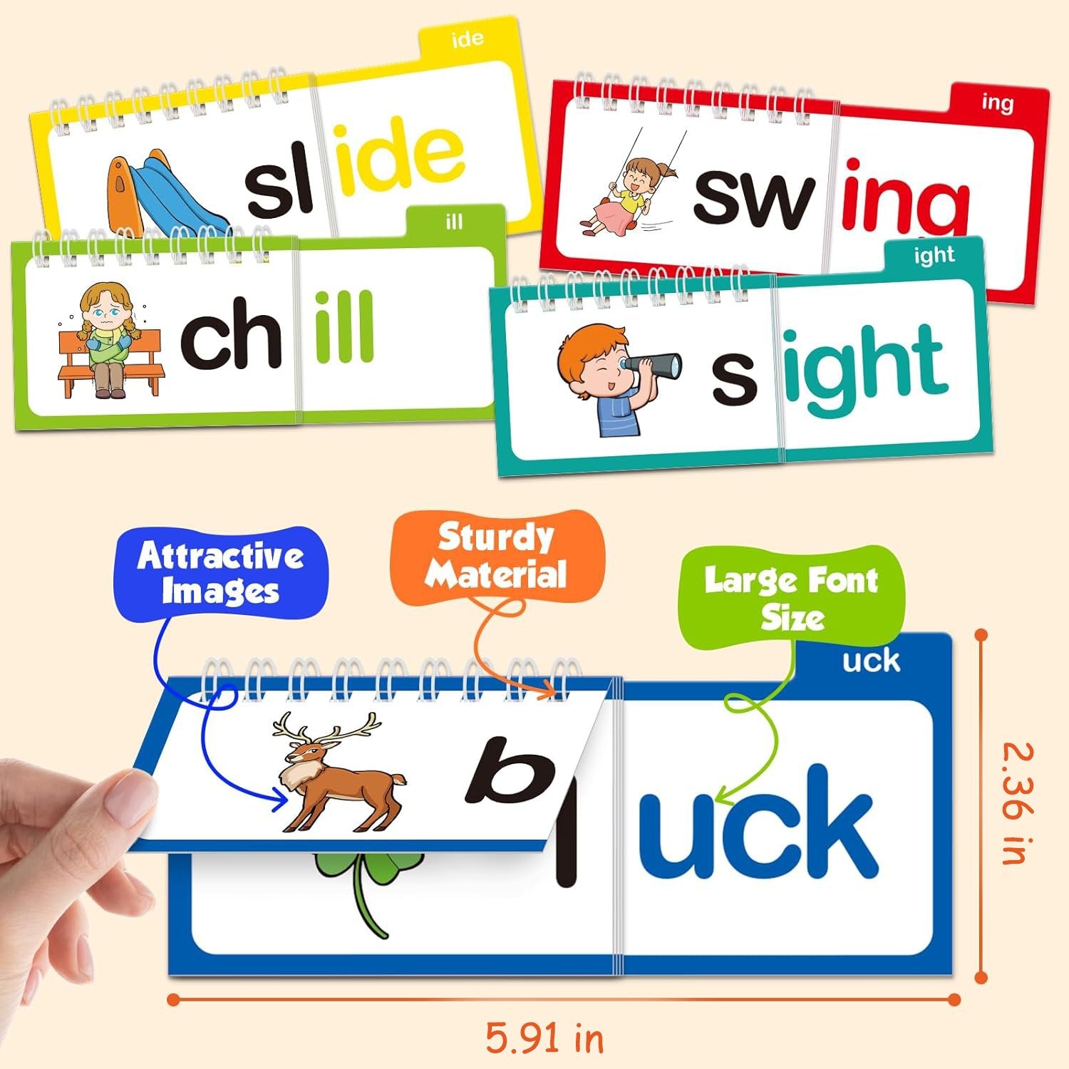 🥰Last Day Promotion - 49% OFF🌈📚 Read & Rhyme Flip-Book Set – 30 Educational Phonics Flip Books for Early Learning