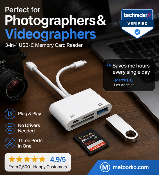 💥2026 HOT SALE⏰50% OFF! 🥳3-in-1 USB-C Memory Card Reader