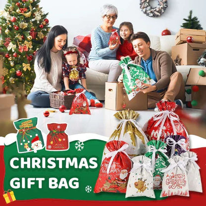🏆50K+ SOLD! 🔥Christmas Sale 49% OFF🎅Drawstring Christmas Gift Bags — Biodegradable & Reusable — Eco-friendly gifting, no tape needed! 🎁