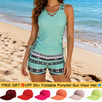 🏖️SUMMER HOT SALE 50% OFF with FREE GIFT🎁💞50K+ SOLD!💥Women's Printed Two-Piece Tankini Swimsuit