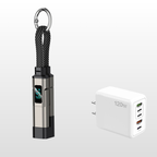 🎁💥LAST DAY SPECIAL PRICE!-￡7.99!!🔌4-in-1 Charging Cable with Digital Display & Keychain – Fast-Charging, Kink-Resistant & Compact