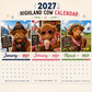 ⏳💥Final 3 hours-￡6.99!!🐮2027 Funny Highland Cow Wall Calendar | A4 Hanging Calendar | Designed by Isabel Kline