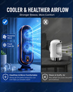🥳2026 HOT SALE🥳💞50K+ SOLD!💨🌙 50% OFF! Portable Table Fan – 5 speeds, ultra‑quiet, gentle breeze. Perfect for bedroom or office. Stay cool without noise! 😴✨