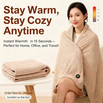 🖤Black Friday Sale 50% OFF!!❄️ Stay Warm All Winter — Portable Electric Heated Blanket Shawl