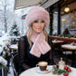 🎅CHRISTMAS SALE 70% OFF!🔥Fluffy Fur Bucket Hat Warm Winter Hat & Free Matching Scarf⏰