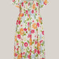 ⏰Summer Hot Sale 70% OFF💃Floral Smocked Square Neck Midi Dress with Pockets