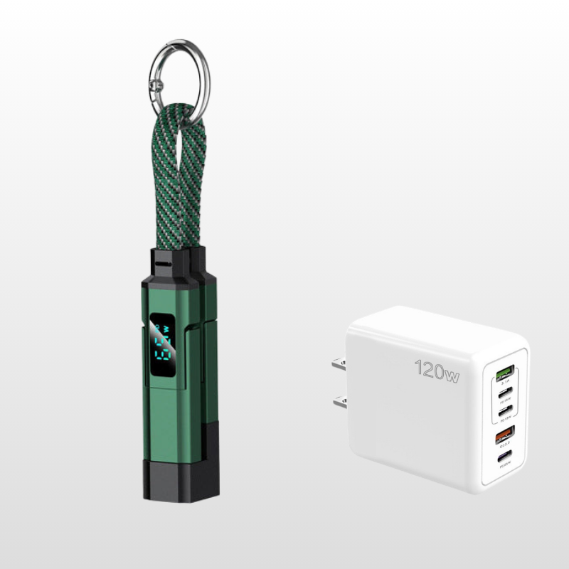 🎁💥LAST DAY SPECIAL PRICE!-￡7.99!!🔌4-in-1 Charging Cable with Digital Display & Keychain – Fast-Charging, Kink-Resistant & Compact