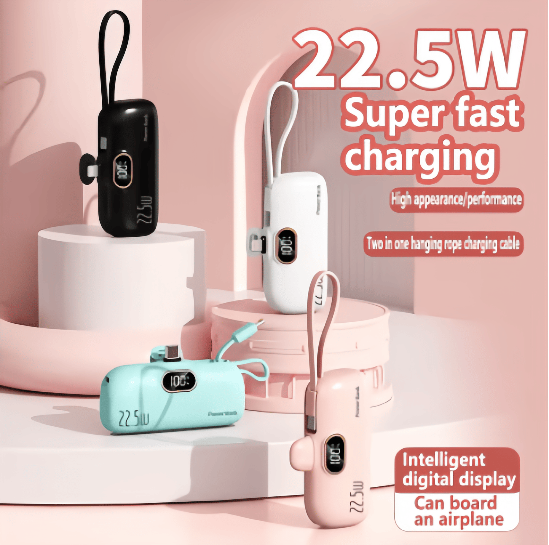 🔋✨FLASH SALE👍5000mAh Mini Portable Charger Power Bank for phone 2