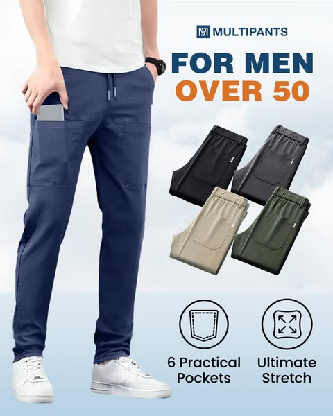 🔥 LAST DAY – 65% OFF 🏆 MultiPants High-Stretch Cargo Pants – 6 Pockets, Water-Repellent & Built to Move