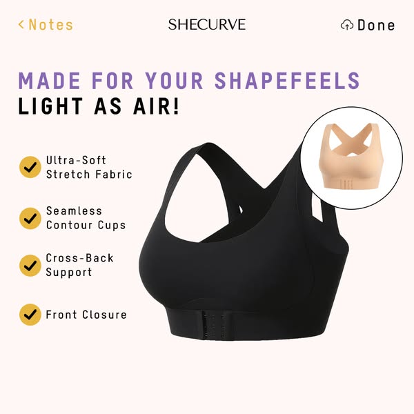🎁🔥Last day sale 50% OFF⏳👍✨Cross Back Front Closure Wireless Posture Support Bra– All-Day Comfort, Breathable & Summer-Ready 💕