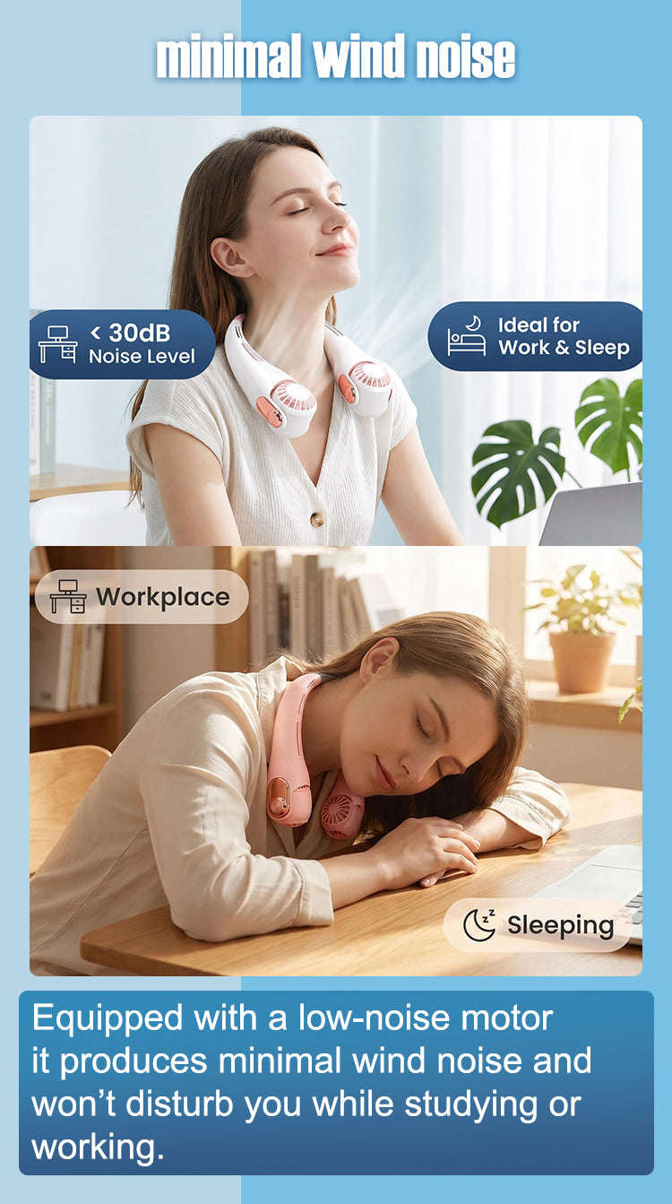 360° Ultra-Quiet & Lightweight Neck Fan