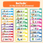 🥰Last Day Promotion - 49% OFF🌈📚 Read & Rhyme Flip-Book Set – 30 Educational Phonics Flip Books for Early Learning