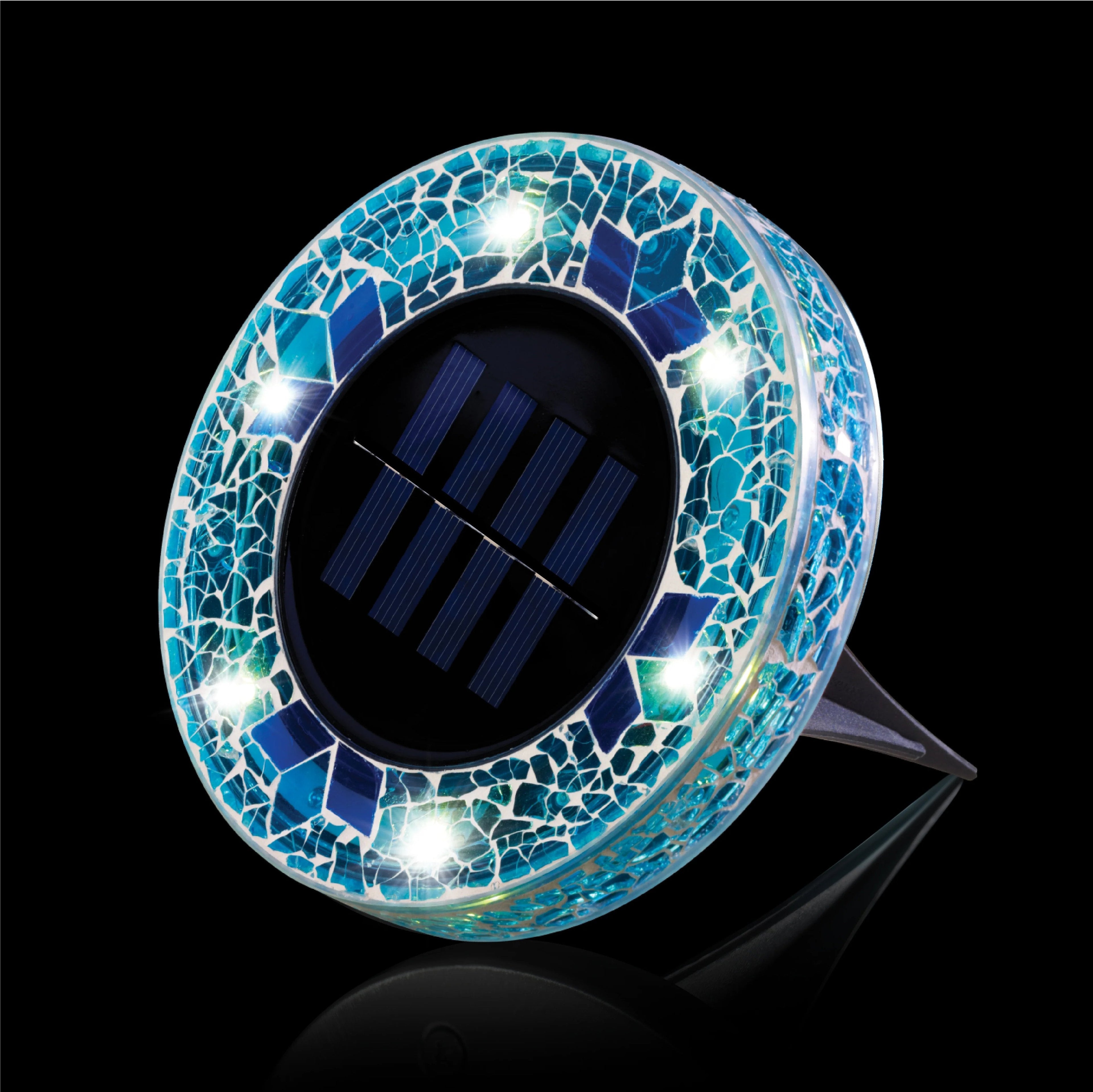 🔥LAST DAY SPECIAL PRICE £9.99!!⚡50K+ SOLD!💎🌟Solara™ Solar Outdoor Mosaic Disk Lights – Waterproof Decorative LED Pathway Garden Lights, Auto-On at Dusk, No Wiring Needed
