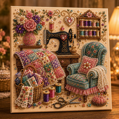 ⏳🔥Limited Time — 67% OFF!🎁💎Cozy Hobby Rooms 3D Diamond Art Kit — Relax & Create🧘