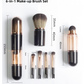 💖Black Friday Mega Deal – 65% off!💖📢Portable Retractable Makeup Brush Set – Multifunctional Travel Cosmetic Tool with Powder, Blush & Silicone Lip Brush