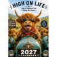⏳💥Final 3 hours-￡6.99!!🐮2027 Funny Highland Cow Wall Calendar | A4 Hanging Calendar | Designed by Isabel Kline