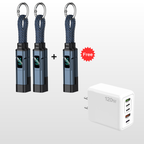 🎁💥LAST DAY SPECIAL PRICE!-￡7.99!!🔌4-in-1 Charging Cable with Digital Display & Keychain – Fast-Charging, Kink-Resistant & Compact