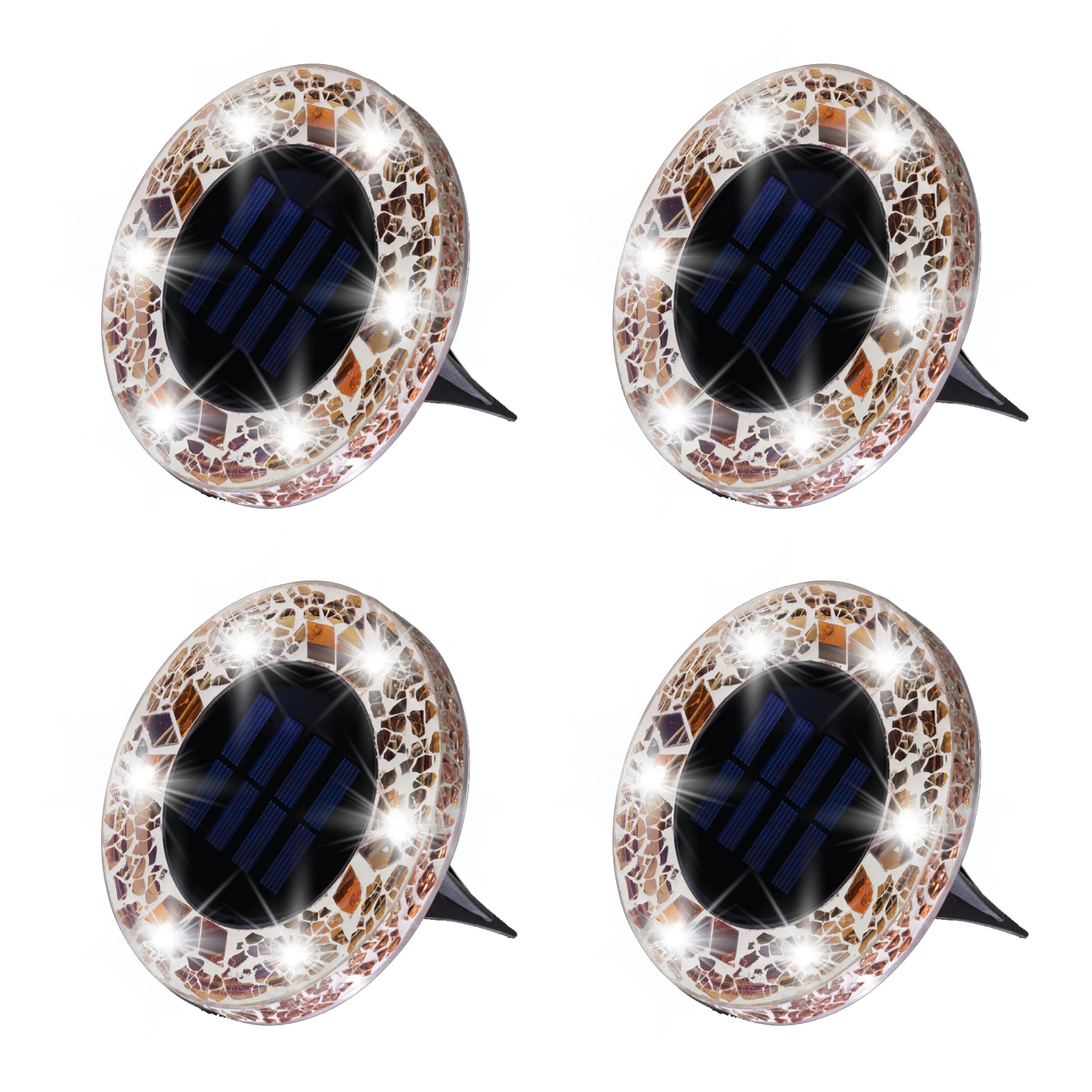 🔥LAST DAY SPECIAL PRICE £9.99!!⚡50K+ SOLD!💎🌟Solara™ Solar Outdoor Mosaic Disk Lights – Waterproof Decorative LED Pathway Garden Lights, Auto-On at Dusk, No Wiring Needed