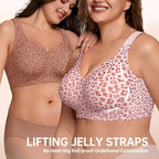 🏆LAST DAY SALE 60% OFF 🔥Super Firming Leopard Print Jelly  Bra | Women Wirefree Bras 👍No More Sagging Breasts
