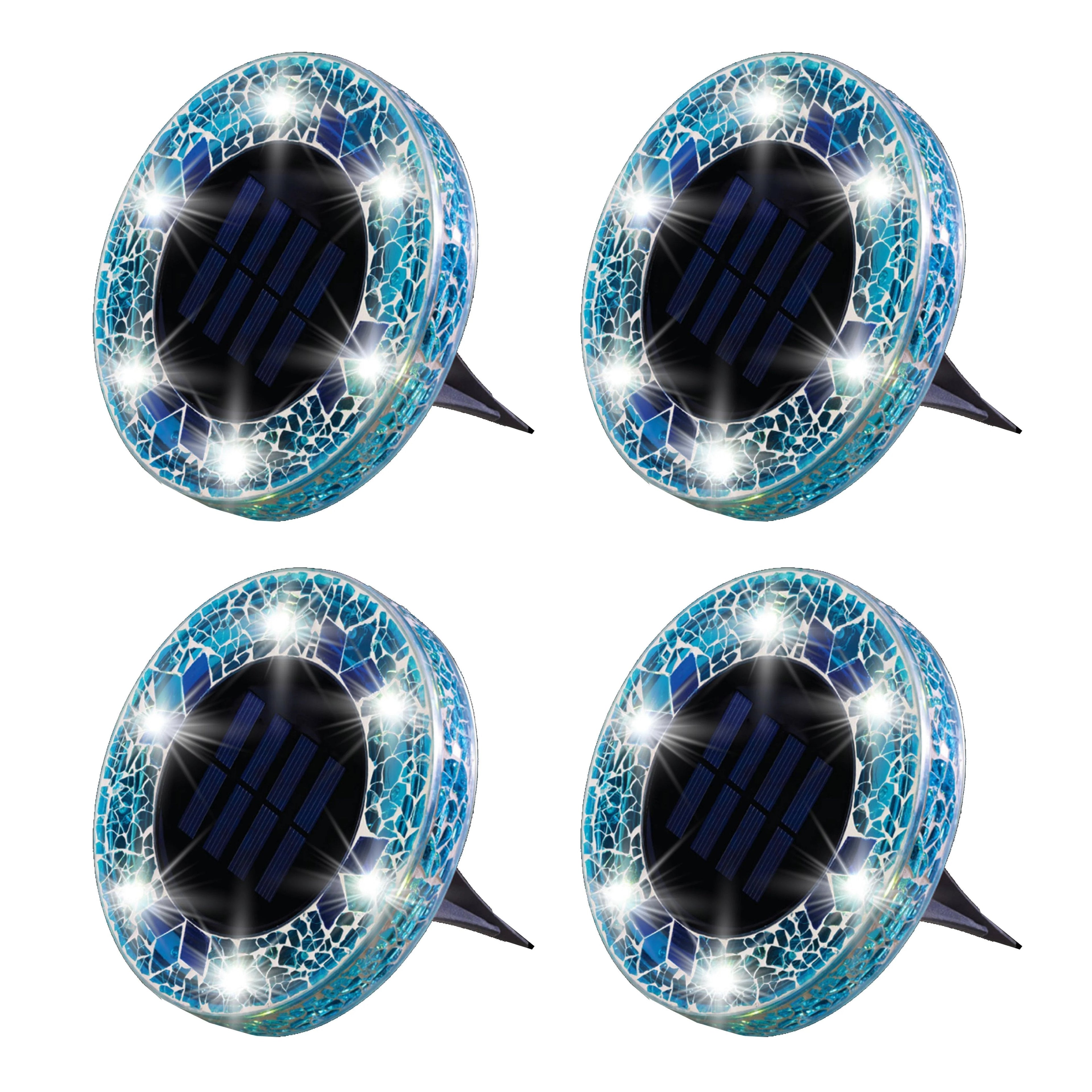 🔥LAST DAY SPECIAL PRICE £9.99!!⚡50K+ SOLD!💎🌟Solara™ Solar Outdoor Mosaic Disk Lights – Waterproof Decorative LED Pathway Garden Lights, Auto-On at Dusk, No Wiring Needed