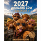 ⏳💥Final 3 hours-￡6.99!!🐮2027 Funny Highland Cow Wall Calendar | A4 Hanging Calendar | Designed by Isabel Kline