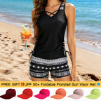 🏖️SUMMER HOT SALE 50% OFF with FREE GIFT🎁💞50K+ SOLD!💥Women's Printed Two-Piece Tankini Swimsuit