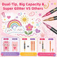 🎨Glitter Effect Brush Markers🥇✨: Create Sparkling Art Smoothly 🥳🌈24-96 Colors | Smooth No Clog | No Bleed Through📝