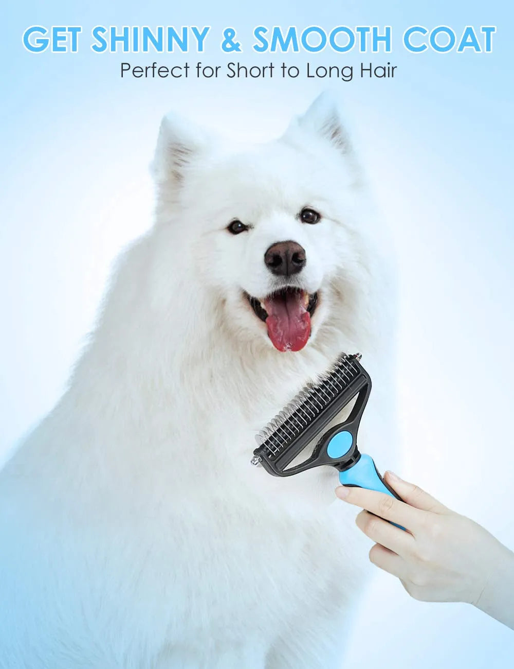 🐾 LIMITED TIME 50% OFF! ✨ Professional Pet Deshedding Tool – Gentle, 2-in-1, Efficient ✨
