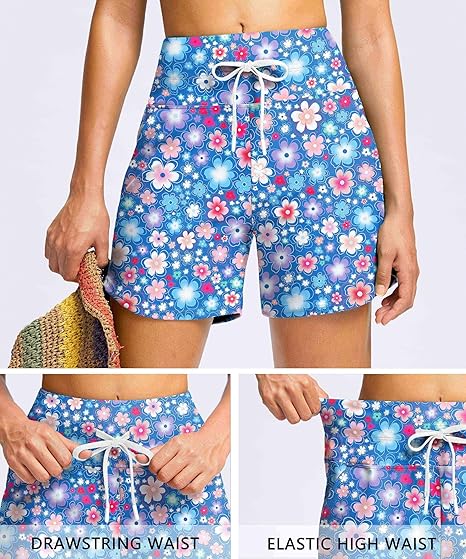 🌞Last Day Promotion-60% OFF❄️Women's High-Waisted Quick-Dry Swim Shorts