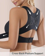 🎁🔥Last day sale 50% OFF⏳👍✨Cross Back Front Closure Wireless Posture Support Bra– All-Day Comfort, Breathable & Summer-Ready 💕