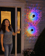 🌀💥Limited Sale -Buy 1 Get 1 Free🌞💡Solar Mandala Wall Light Outdoor Garden Fence Projector Lamp Patio Ambient Decor