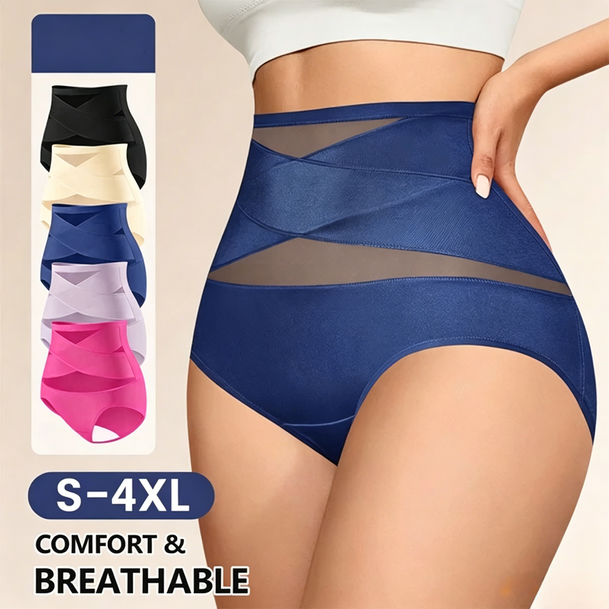🌸Last day – Buy 1, get 2 free!✨ High-waisted shapewear pants in plus sizes with tummy control