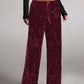 🛍️🍂LAST DAY SALE OVER 65% OFF👍✨Women's Glitter Fashion Adjustable Drawstring Slimming Elastic Waist Straight-Leg Pants