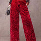 🛍️🍂LAST DAY SALE OVER 65% OFF👍✨Women's Glitter Fashion Adjustable Drawstring Slimming Elastic Waist Straight-Leg Pants
