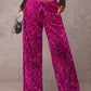🛍️🍂LAST DAY SALE OVER 65% OFF👍✨Women's Glitter Fashion Adjustable Drawstring Slimming Elastic Waist Straight-Leg Pants