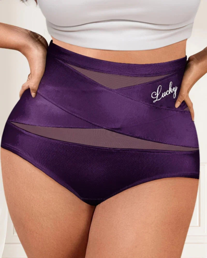 🌸Last Day-Buy 1 Get 3 Packs✨Plus-Size High-Waist Cross Tummy Control Panties