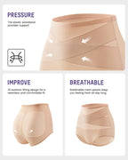 🌸Last Day-Buy 1 Get 3 Packs✨Plus-Size High-Waist Cross Tummy Control Panties
