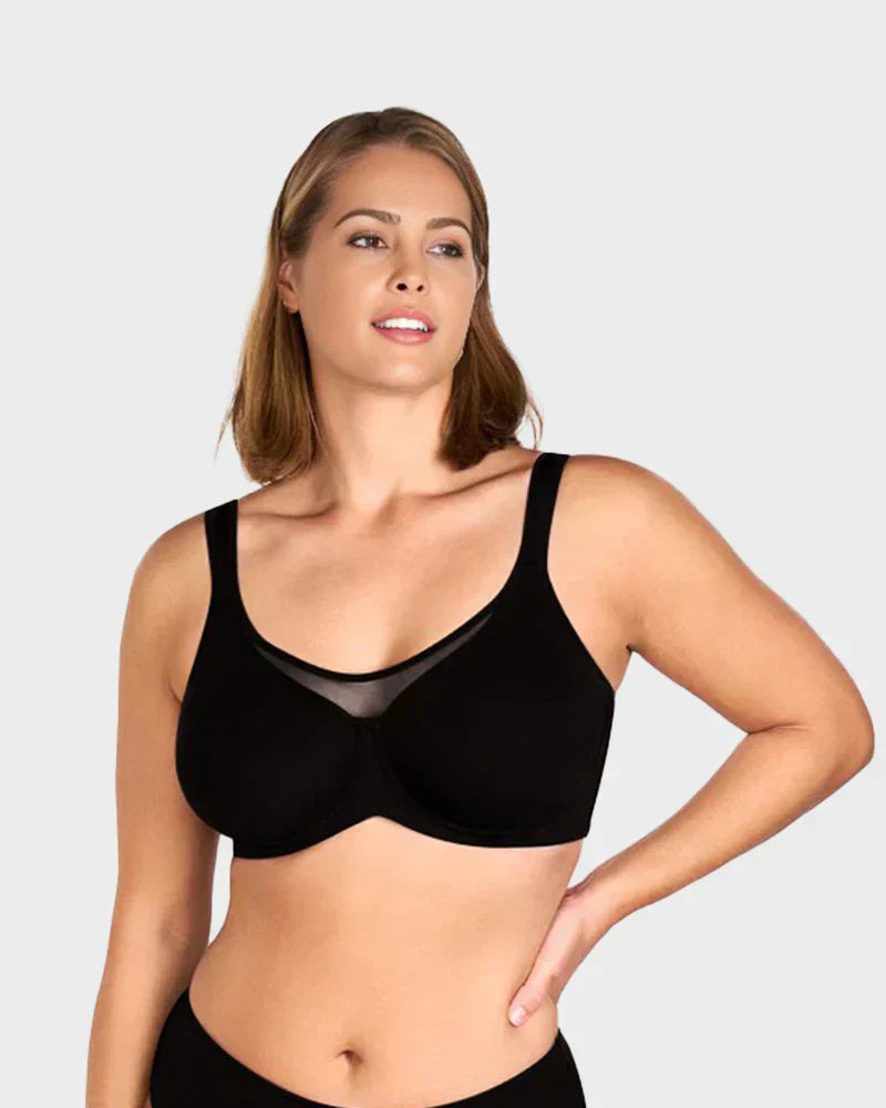 🏆 Last Day Special Price £9.99💐Women's Elegant Sheer Full Coverage Plus Size Bra