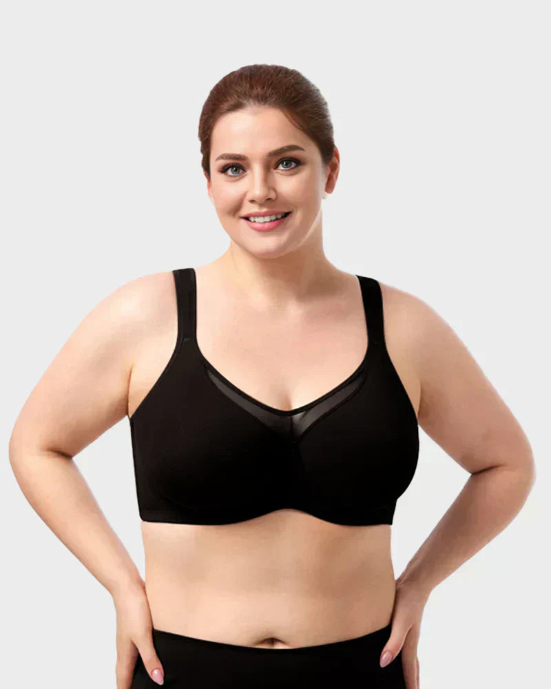 🏆 Last Day Special Price £9.99💐Women's Elegant Sheer Full Coverage Plus Size Bra