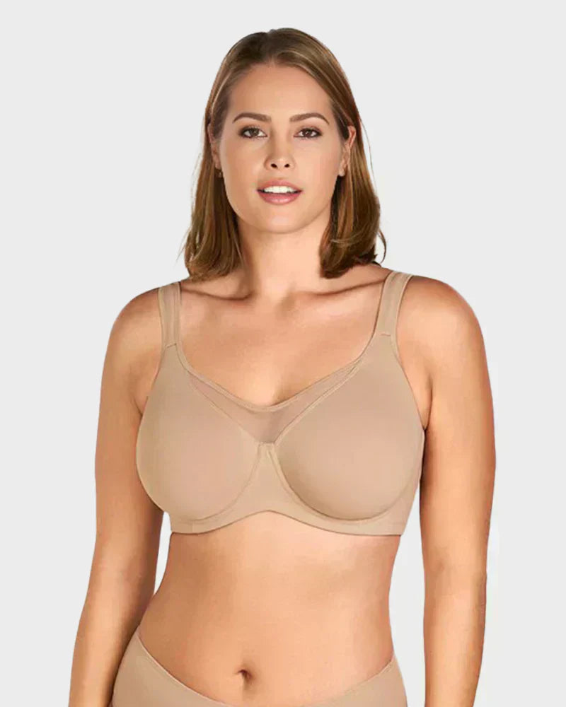 🏆 Last Day Special Price £9.99💐Women's Elegant Sheer Full Coverage Plus Size Bra