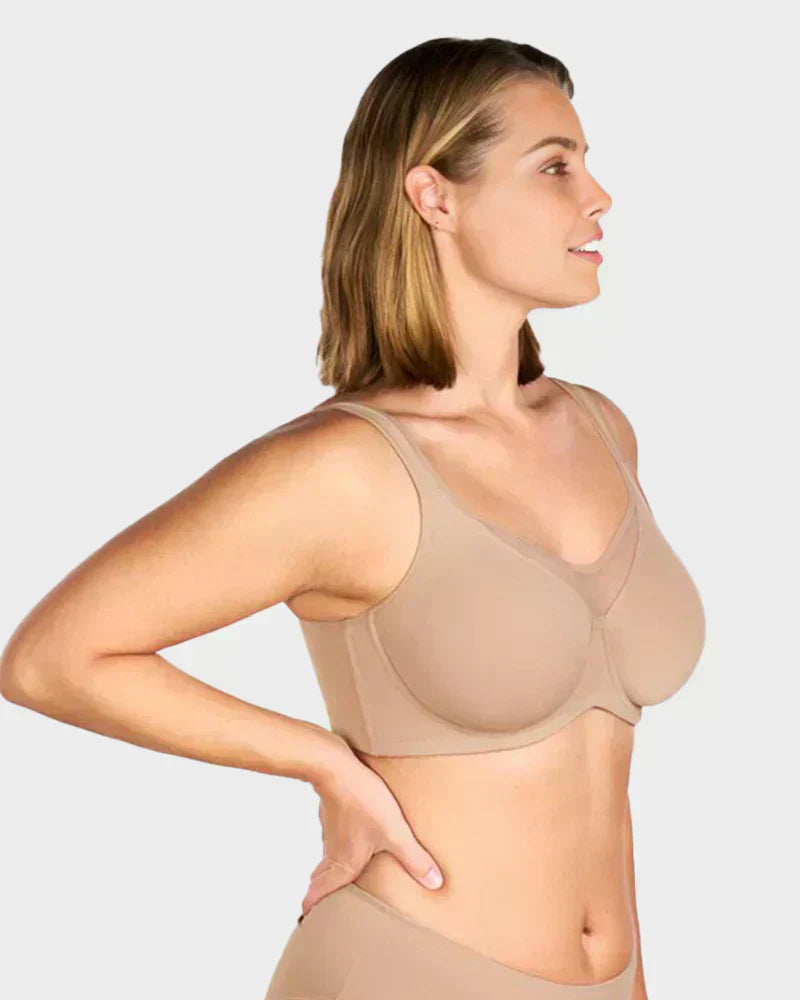 🏆 Last Day Special Price £9.99💐Women's Elegant Sheer Full Coverage Plus Size Bra