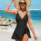 🎁2026 Hot Sale 60% OFF🌟Womens Deep V Tummy Control Scalloped Modest Tie Knot One Piece Swimsuit