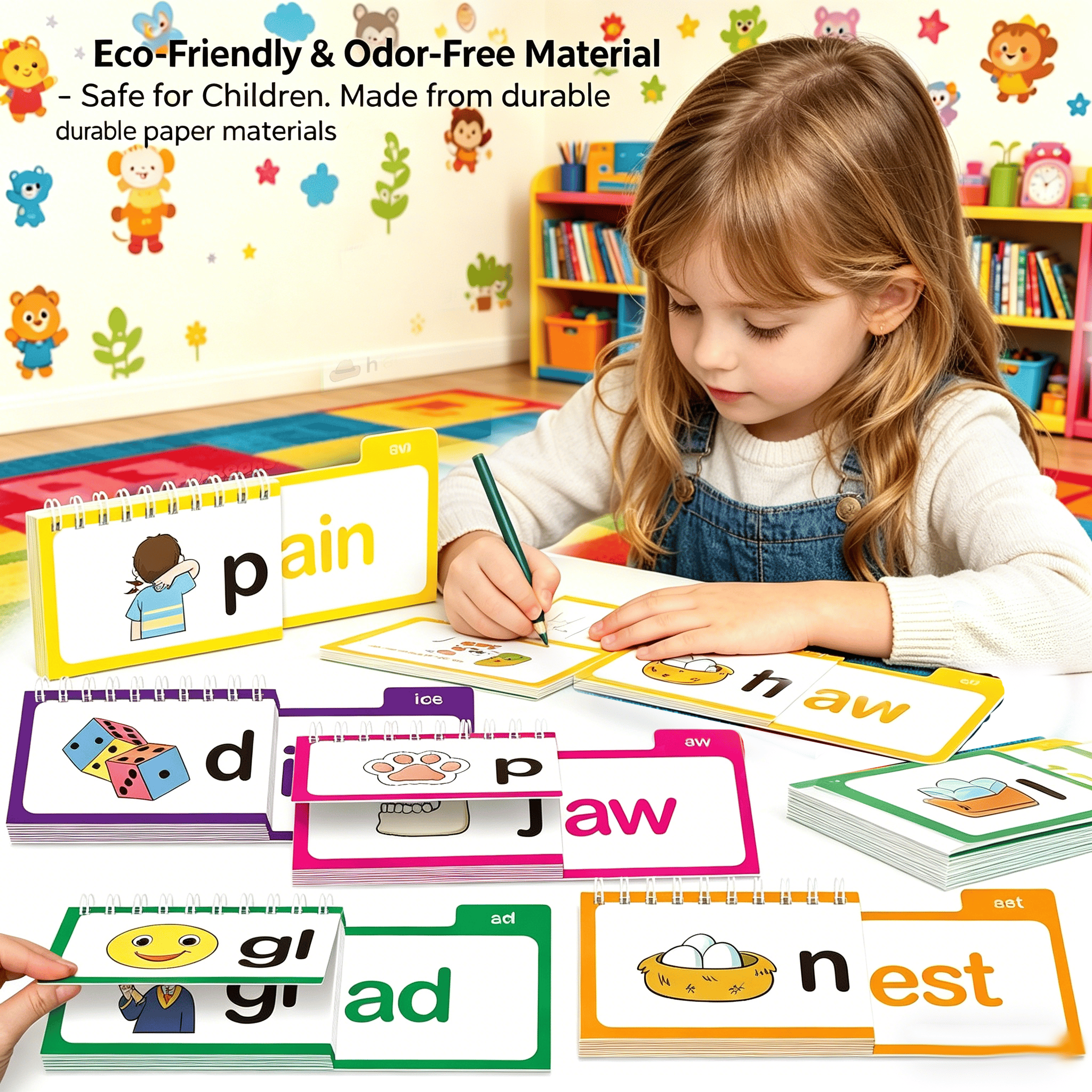 🥰Last Day Promotion - 49% OFF🌈📚 Read & Rhyme Flip-Book Set – 30 Educational Phonics Flip Books for Early Learning